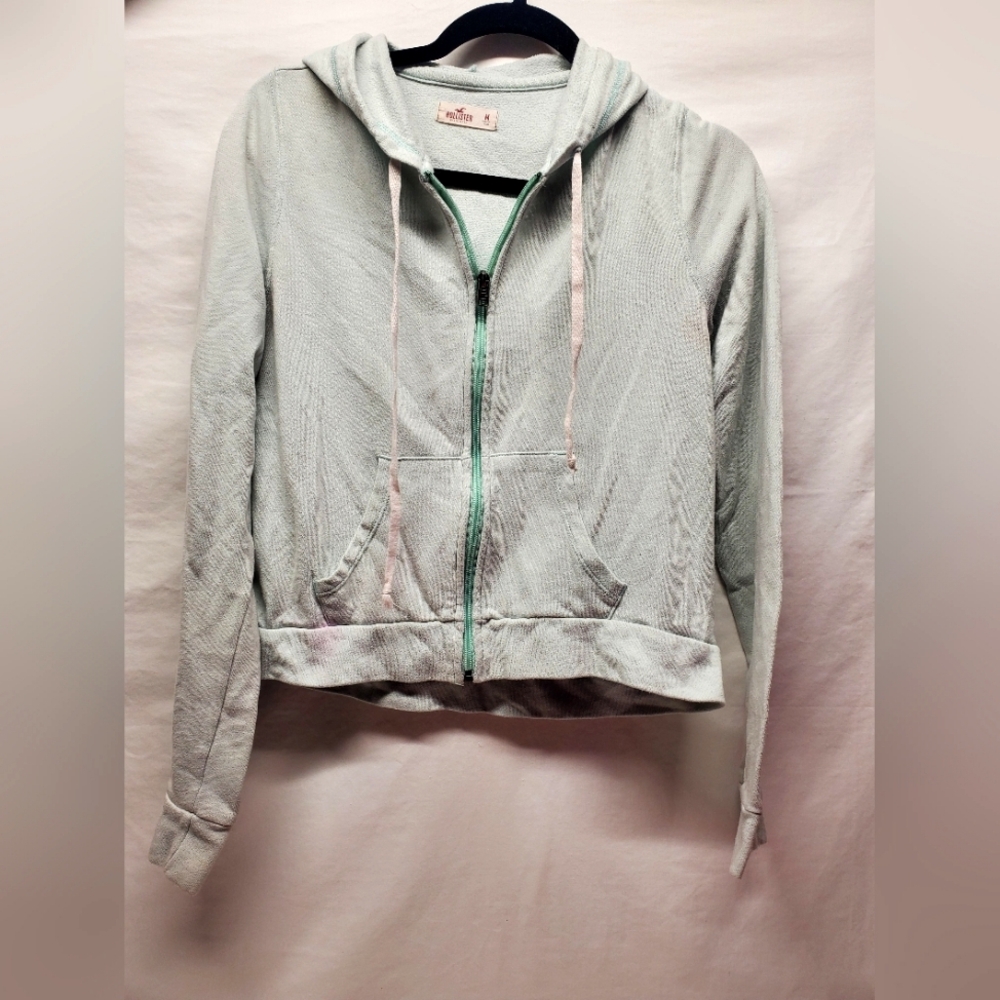 Holister Baby Blue Zip-Up Hoodie
